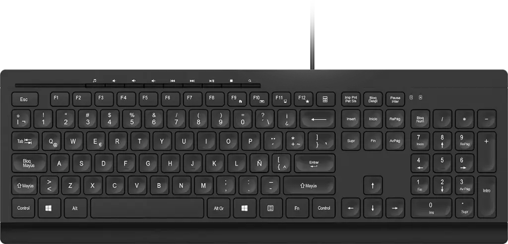 Klip Xtreme - Keyboard - Wired - Spanish - USB - Black - Multimedia keys